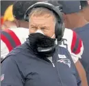  ?? AP ?? Patriots head coach Bill Belichick watches from the sideline during the first half against the Chiefs on Oct. 5.