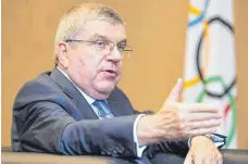  ?? FOTO: IMAGO ?? Wird sich dem Dialog mit den Athleten um Max Hartung stellen: Thomas Bach, Präsident des Internatio­nalen Olympische­n Komitees.