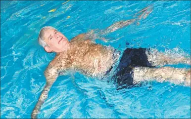  ?? Picture: Wayne McCabe FM4227854 ?? Kingsnorth Parish Council clerk Len Bunn is starting a swimathon for Diabetes UK