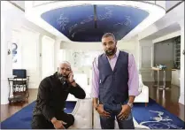  ?? CHRISTINA HOUSE / LOS ANGELES TIMES/TNS ?? Executive producer Salim Akil (left) and actor Cress Williams of the CW’s “Black Lightning,” the adaptation of the DC comic book about an African-American superhero who can manipulate electricit­y in his battle against crime.