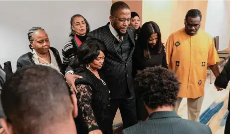  ?? Jacquelyn Martin/Associated Press ?? Supporters and family members of Emmett Till gather after a news conference on Thursday in Washington.