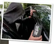  ??  ?? OPEN SESAME: The HackRF One captures key’s signal and downloads it to a laptop. We used a volunteer’s car