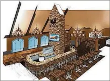  ??  ?? An artist rendering of the inside of the proposed Moeller Brew Barn, which has an operation in Maria Stein. The owners earlier announced it would offer on-site handcrafte­d beer and a locally sourced food.