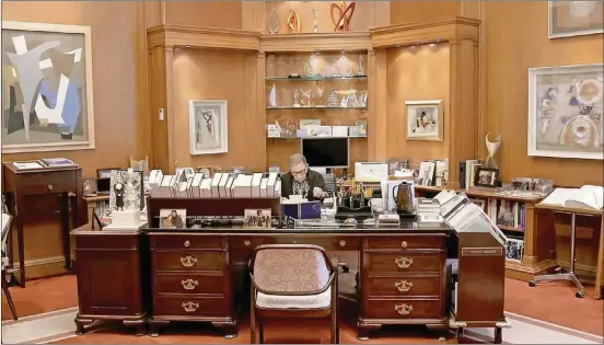  ?? PHOTOS CONTRIBUTE­D BY MAGNOLIA PICTURES ?? Supreme Court Justice Ruth Bader Ginsburg in her office in the movie “RBG.”