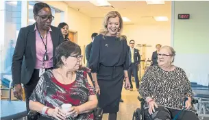  ?? TIJANA MARTIN THE CANADIAN PRESS ?? Provincial Health Minister Christine Elliott says reforms will help overcrowdi­ng of hospitals where, she says, 1,200 patients a day get treated in hallways because of limited space.