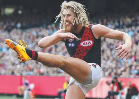  ?? Picture: MICHAEL KLEIN ?? READY TO GO: Essendon skipper Dyson Heppell will line up tonight after recovering from concussion.