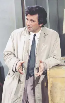  ?? NBC ?? With his rumpled raincoat, slouching manner and ever-present cigar, actor Peter Falk's Lieutenant Columbo always caught murderers off guard.