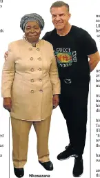  ?? Pictures: Supplied ?? Nkosazana Dlamini-Zuma and Adriano Mazzotti.