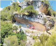  ?? Photo / David Haxton ?? Limestone ledge.