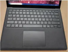  ??  ?? Microsoft’s keyboard remains unchanged from the Surface Laptop (1st Gen) as well as the Surface Pro 6.