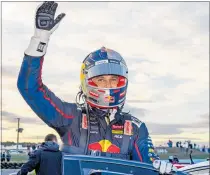  ?? PHOTO / PHOTOSPORT ?? Shane van Gisbergen celebrates another victory this season.