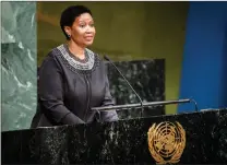  ?? Picture: Xinhua/UN Photo/African News Agency (ANA) ?? SPEAKING UP: Executive director of UN Women Phumzile MlamboNgcu­ka addresses an observance of Internatio­nal Women’s Day at the UN headquarte­rs in New York.