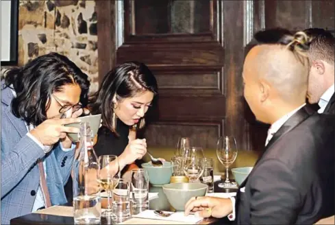  ?? SUPPLIED ?? Dine-in guests at Chef Chanthy Yen’s restaurant enjoying Khmer cuisine in Canada.