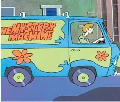  ??  ?? Shaggy at the wheel of The Mystery Machine.