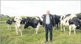  ?? ?? Des Morrison on his Enniscrone farm.