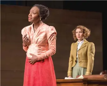  ?? LIZ LAUREN PHOTO ?? Lanise Antoine Shelley and Rebecca Hurd perform in a production of Henrik Ibsen’s “An Enemy of the People” at the Goodman Theatre this year.