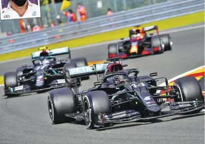  ??  ?? Vom Start weg kontrollie­rte Lewis Hamilton das Rennen, siegte vor Bottas und Verstappen