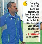  ?? — Cricket Australia ?? S. Sriram at a training session in Brisbane.