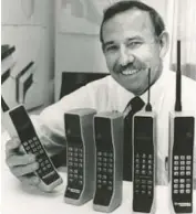  ?? MOTOROLA ?? Motorola industrial product designer Rudy Krolopp helped develop the DynaTAC model.