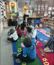  ?? SOUTH LAKE PUBLIC SCHOOLS PHOTO ?? Erica Hammel McLaughlin teaches the ROAR lessons at Koepsell Early Childhood Learning Center in Eastpointe, part of South Lake Public Schools.