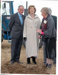  ?? ?? Still ploughing away: Anna May McHugh and, above, with Martin and Mary McAleese