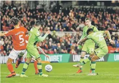  ??  ?? Norwich City’s Onel Hernandez scores their first goal. — Reuters photo