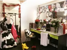  ?? ?? Panto dame Paul Morse’s dressing room was available for people to take a peek at