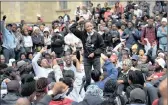  ?? PICTURE: DUMISANI SIBEKO ?? Student leader Busisiwe Seabe addresses students during a protest in this file picture.