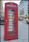  ?? HT PHOTO ?? A red phone booth near Piccadilly Circus.