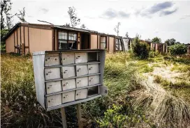  ?? JIM NOELKER / STAFF ?? The apartments on Foxton Court near the Dayton/Harrison Twp. border have been abandoned and ransacked after the 2019 Memorial Day tornadoes.