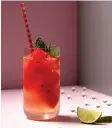  ?? Tribune News Service ?? The beauty of watermelon cubes is that they chill your drink without diluting it.
