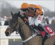  ?? PICTURE: JULIAN HERBERT/PA WIRE ?? THREE’S ALLOWED: Tom Scudamore, seen aboard Thistlecra­ck, rode a treble at Wetherby yesterday.