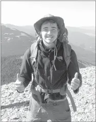  ?? Submitted photo ?? Daniel Huntsman, an Eagle Scout with several scouting expedition­s among his experience­s, will soon reacquaint himself with high altitudes and low humidity once he arrives in Colorado Springs, Colo., at the U.S. Air Force Academy.