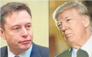  ?? AFP ?? Elon Musk y el expresiden­te de los Estados Unidos, Donald Trump. /