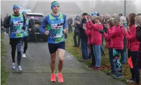  ?? Photograph: Steve Welsh/PA ?? Kevin Sinfield on day two of the Ultra 7 in 7 Challenge, from Melrose to Otterburn.