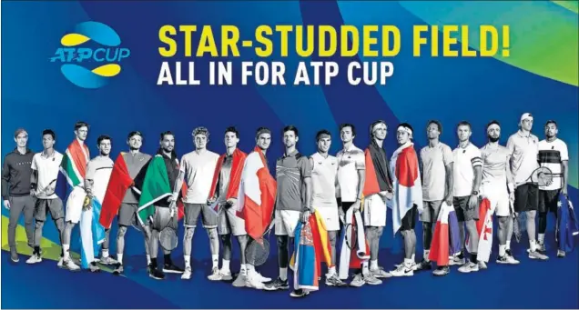  ??  ?? IMAGEN PROMOCIONA­L. La ATP anunció mediante esta infografía a los participan­tes de la próxima ATP Cup. Estarán los tres jugadores más mediáticos: Nadal, Djokovic y Federer.