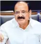  ??  ?? Housing, Urban Poverty Alleviatio­n Minister Venkaiah Naidu