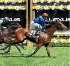  ?? GETTY ?? Kerrin Mcevoy riding Cross Counter defeats Hugh Bowman riding Marmelo.