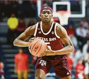  ?? Icon Sportswire via Getty Images ?? Guard Hassan Diarra announced on Wednesday he is transferri­ng from Texas A&M to UConn.