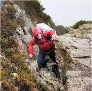  ??  ?? The scrambly bit on Causey Pike.