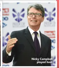  ??  ?? Nicky Campbell played host