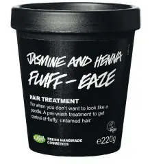  ??  ?? LUSH If you struggle with a dry, frizzy mane, this treatment is for you.Comb through dry strands and let its moisture-rich formula of organic hemp, Brazil nut and coconut oils work their magic. Jasmine And Henna Fluff-Eaze | $27 | lush.ca