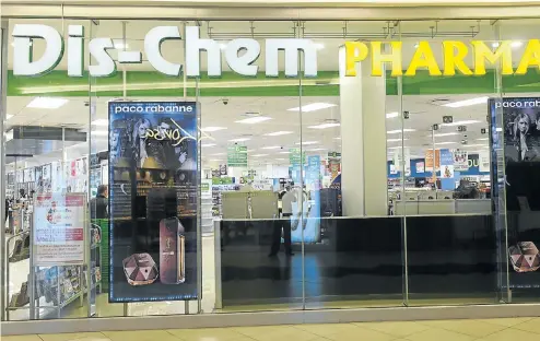  ?? Picture: Freddy Mavunda ?? Dis-Chem stores like this one in Rosebank, Johannesbu­rg, will soon have smaller cousins elsewhere, including townships in Gauteng and Western Cape.