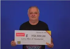  ?? OLG ?? Larry Allen of Newmarket won $250,000 playing Instant Ice.