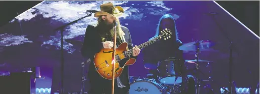  ?? RICH FURY/GETTY IMAGES ?? Chris Stapleton received the Best Country Album award during the 64th Annual Grammy Awards in April. He is scheduled to perform at Rogers Place Wednesday.