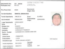  ??  ?? La ficha del marihuaner­o asesino Ignacio Servín Ríos, conocido como Tito Servín. Hasta anoche seguía prófugo.