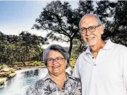  ??  ?? Stephanie and Jack Leedy have settled into their custom Vintage Oaks home, which overlooks a private ranch.