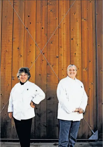  ?? Sarah Rice / Special to The Chronicle ?? Sue Conley (left) and Peggy Smith, co-founders of Cowgirl Creamery, have been collaborat­ing since they met in college 40 years ago. They’re working on a cookbook to be released next fall.