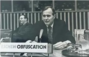  ?? 1972 U.N. PHOTO ?? My father, Nicholas King, left, worked for George H.W. Bush when he was the U.S. ambassador to the United Nations.