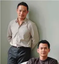  ??  ?? Founders of London-based design firm VW+bS, Voon Wong (left) and benson Saw.